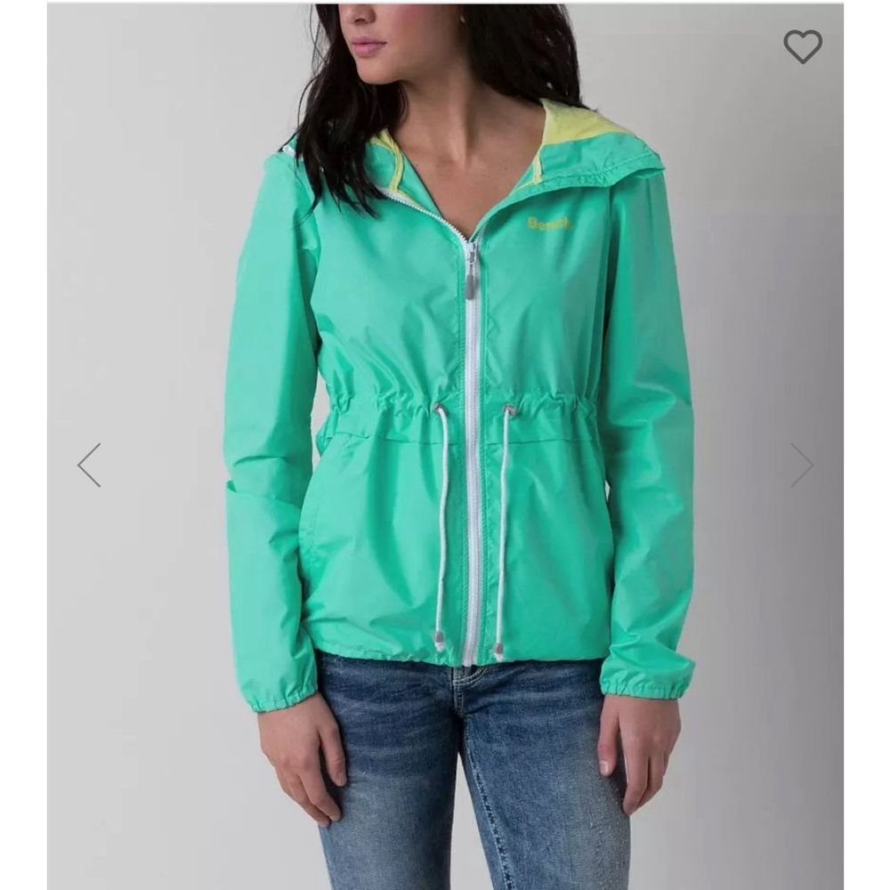 Women's Bench Multipurpose Turquoise and lime Green running Jacket size XS